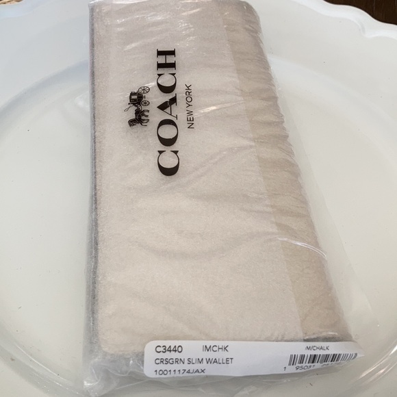 Coach Snap CrossgraIn Leather Slim Wallet - Picture 8 of 8